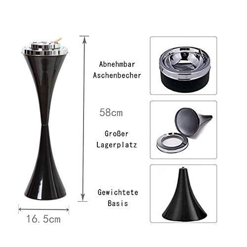 Ashtray Floor Standing Smart Cigarette Detachable Ashtrays Push