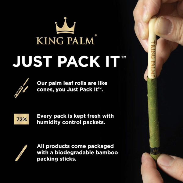 13 Palm Leaf Blunt Wraps | All Natural Pre Rolled Cones | King PalmJustSmoke.Me