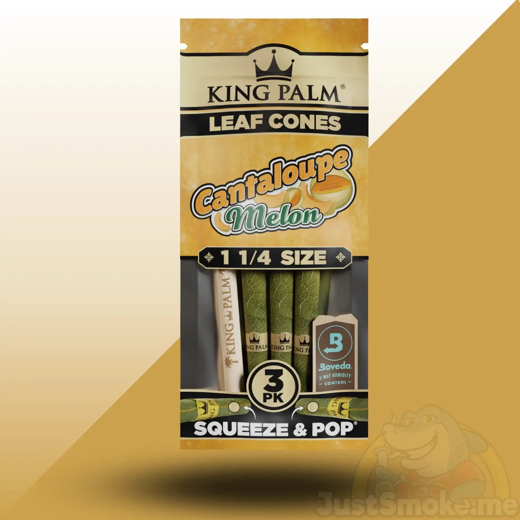 3pc Cantaloupe Melon | Cordia Leaf / Blunt Wraps & Rolls - King Palm