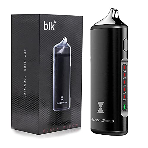 Black Widow Dry Herb Vaporizer, Latest Edition by Captivate, 2200mAh, 2-in-1 Concentrate & Dry Herb Vape, Ceramic Chamber, 5 Temps, Magnetic Mouthpiece (No Nicotine)