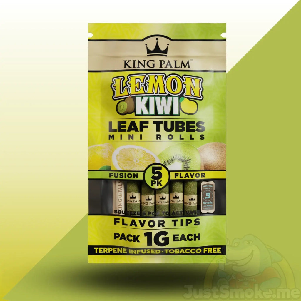 5 Lemon Kiwi | Cordia Leaf / Blunt Wraps & Pre - Rolls - King PalmJustSmoke.Me