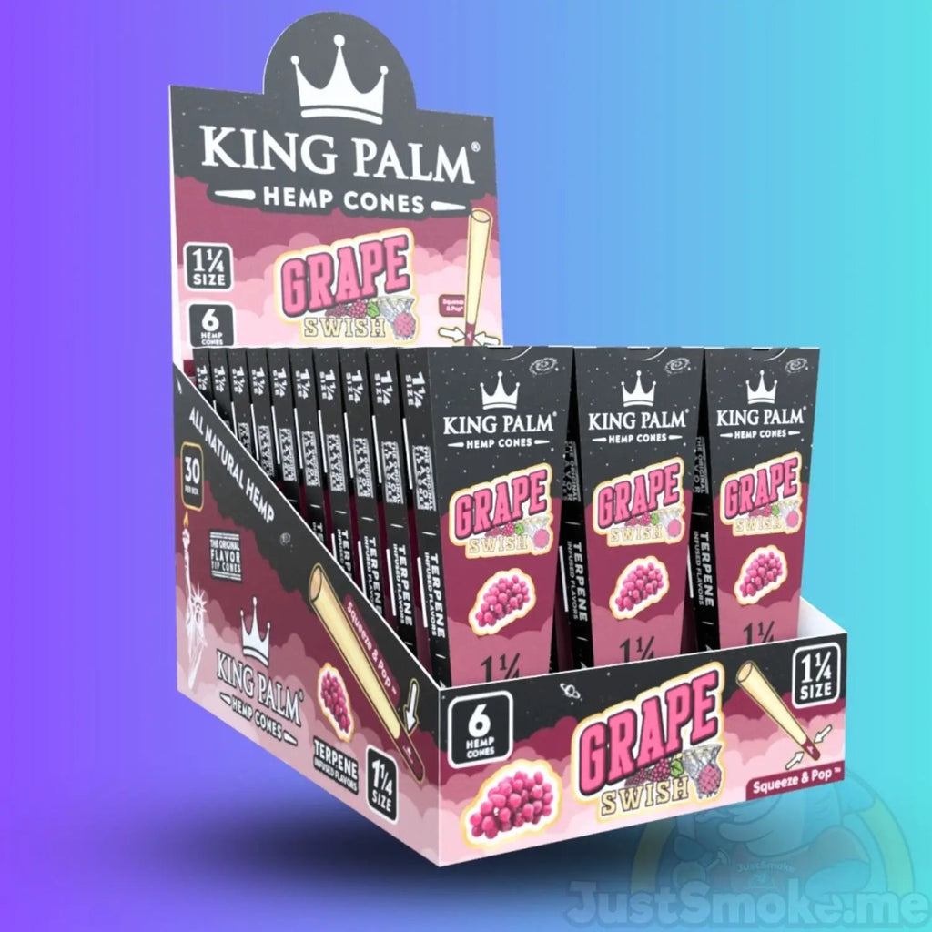 6 Grape Swish | Flavoured Hemp Cone | Pre Rolls | Blunt Wrap - King PalmJustSmoke.Me