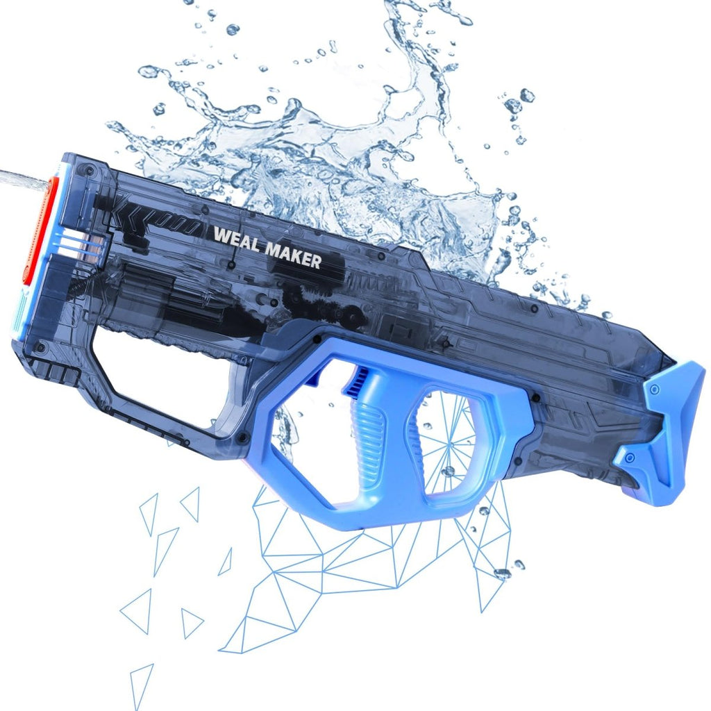 Automatic Electric Water Gun for Kids, Powerful Squirt Gun Toys Range of 28 - 32Ft, Transparent Waterproof Water Blaster for Boys Girls 8+, Summer Pool and Beach Outdoor Toys (Navy Blue)JustSmoke.Me