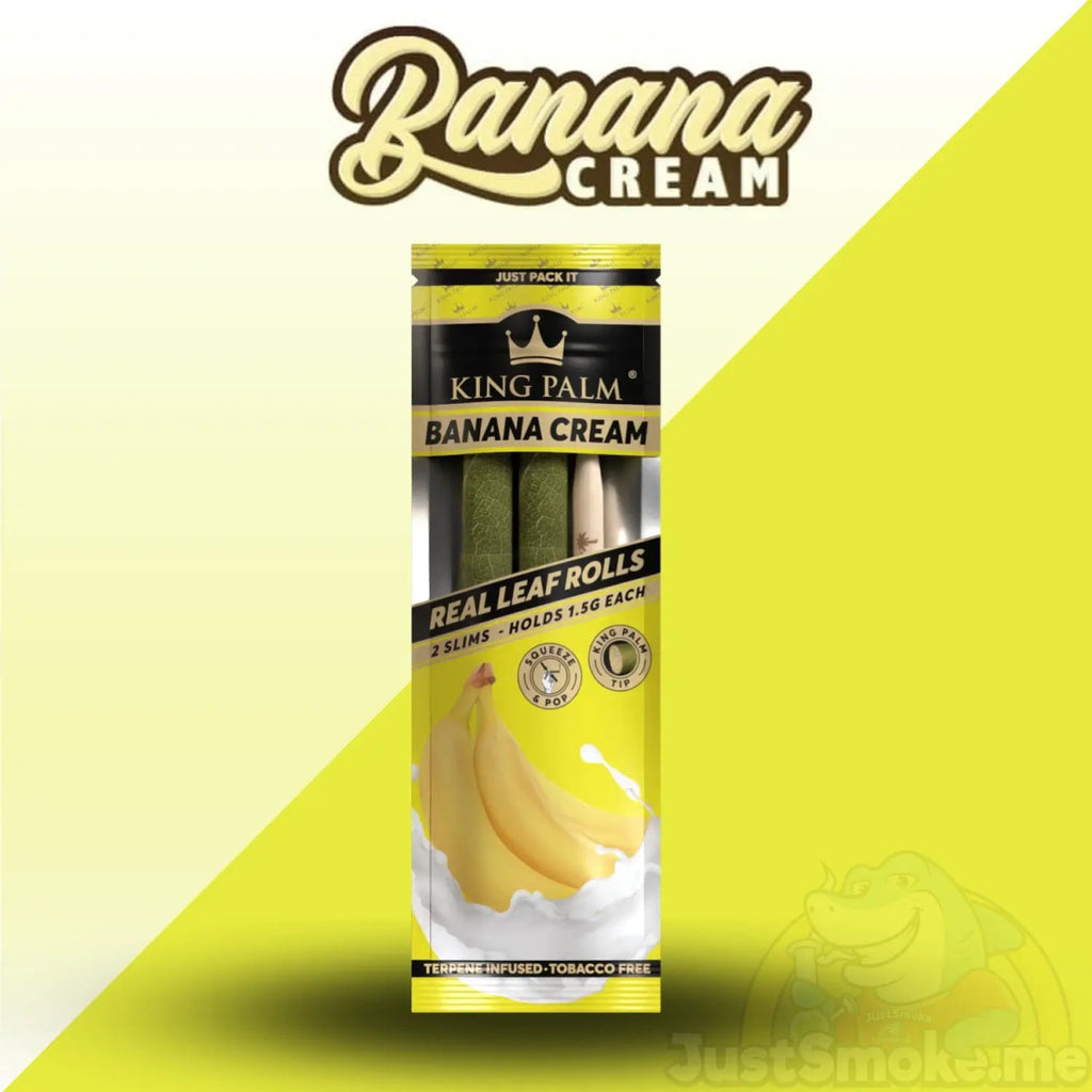 Banana Cream | Cordia Leaf | Slim 1.5g | Blunt Wraps - King PalmJustSmoke.Me