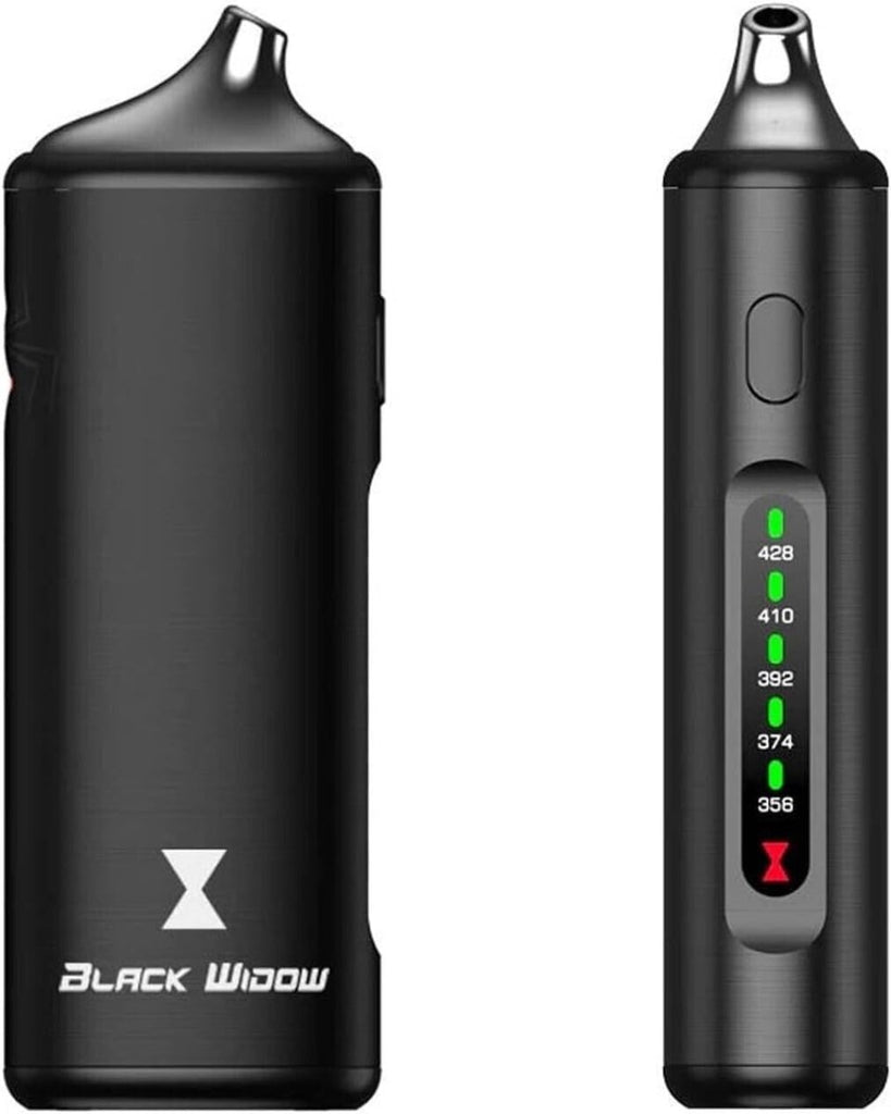 Black Widow Dry Herb Vaporizer, Latest Edition by Captivate, 2200mAh, 2 - in - 1 Concentrate & Dry Herb Vape, Ceramic Chamber, 5 Temps, Magnetic Mouthpiece (No Nicotine)JustSmoke.Me