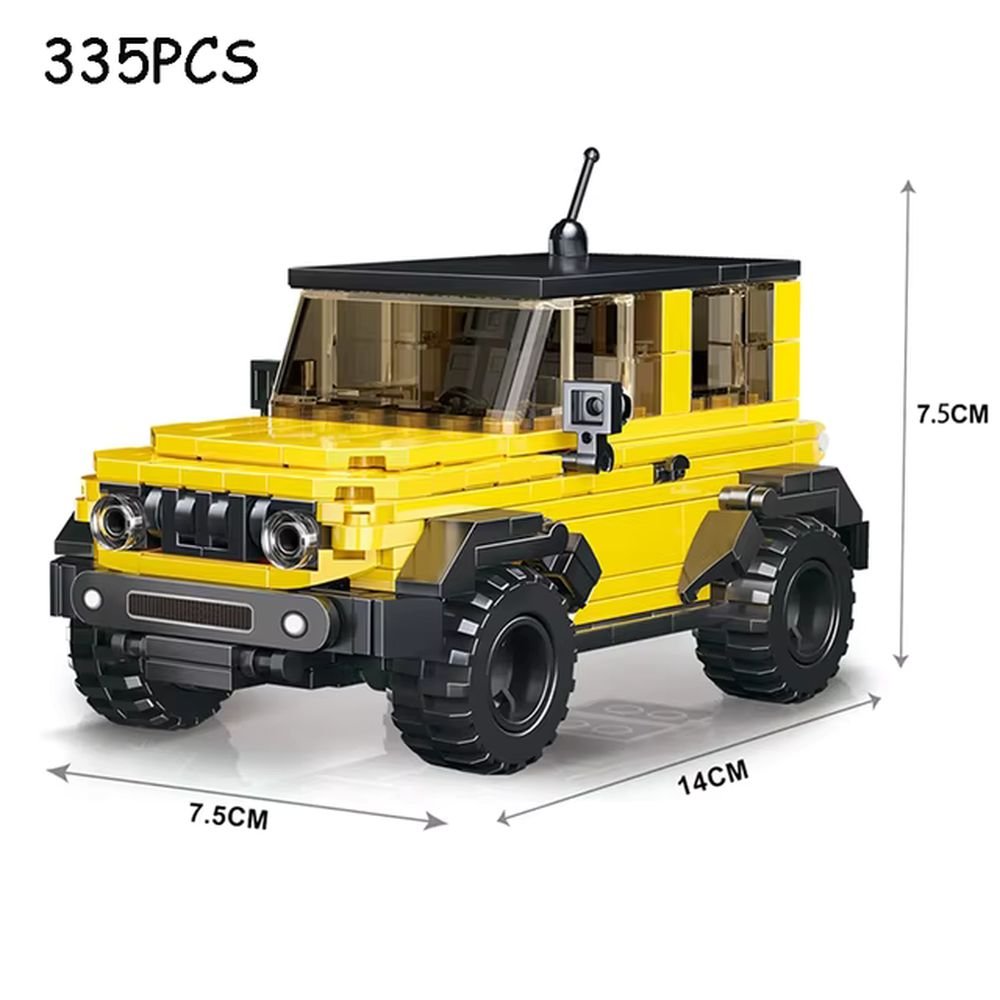 Build a Yellow Jeep | Stackable Bricks | Full Model Set | Yellow Jeep Style | 335pcsJustSmoke.Me