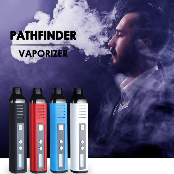 Dry Herb Vaporizer Pathfinder, Portable Herb Vaporiser 2200mAh Battery Full Temperature Control LCD Display Aromatherapy Herbal Evaporator USB Charging Vape, Advanced Temperature (Black) Nicotine FreeJustSmoke.Me