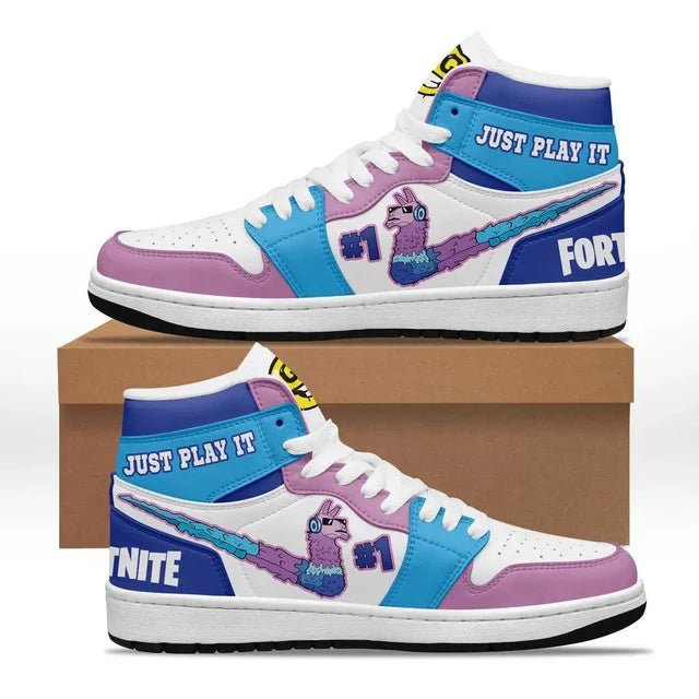 Fortnite : Just Play It | High - Tops / Custom Shoes | Unisex Fashion Trainers | Cartoon / Movie / Gamers.JustSmoke.Me