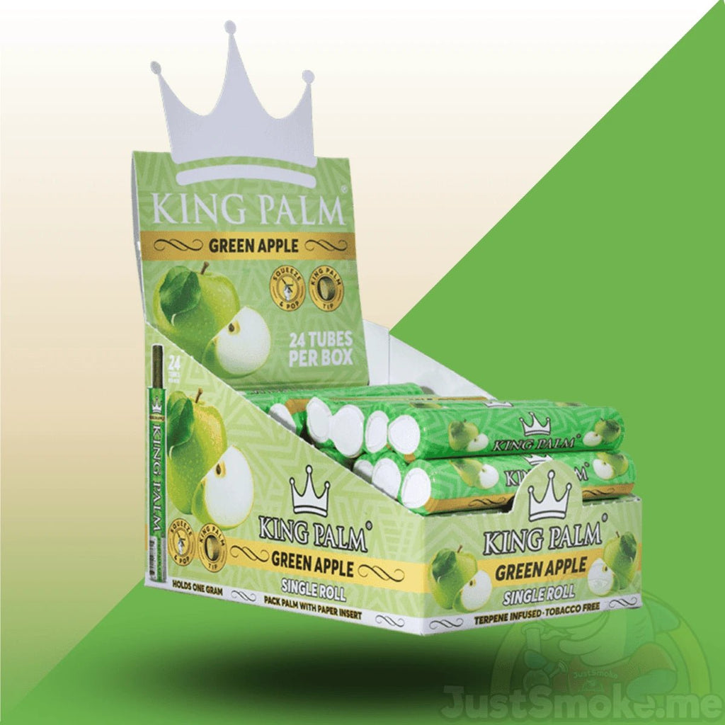 Green Apple | Cordia Leaf / Flavoured Blunt Rolls & Cones - King PalmJustSmoke.Me