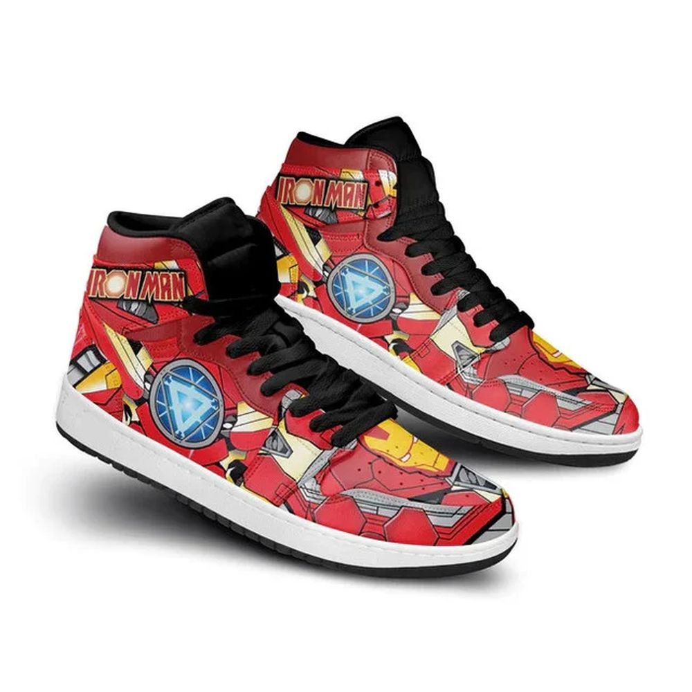 Iron - Man | New High - Tops | Custom Fashion Trainers | Cartoon / Movie / Gamers.JustSmoke.Me