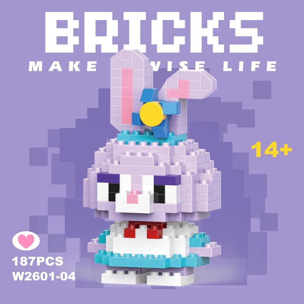 Little Purple Rabbit : 187pc Fun Model Building Set - Interlocking Brick KitJustSmoke.Me