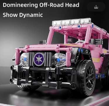 Pink 4x4 - Sports Building Blocks - 451PCS - Luxury Cruising Vehicle with Opening Doors - Gift Idea!JustSmoke.Me