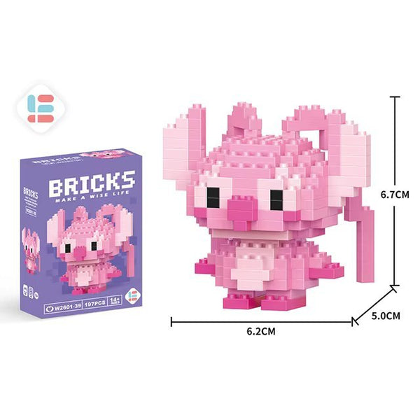 Pink Cute Bunny: 197pc Fun Model Building Set - Interlocking Brick KitJustSmoke.Me