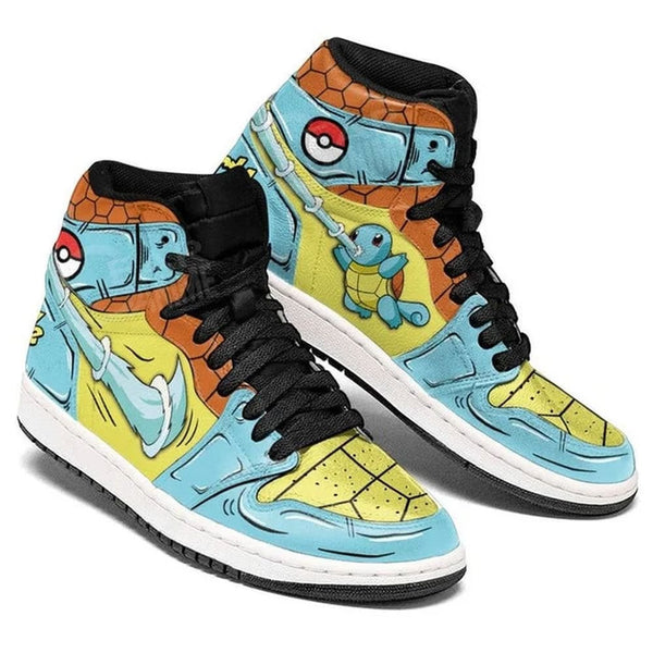 Squirtle | New High - Tops | Custom Fashion Trainers | Cartoon / Movie / Gamers.JustSmoke.Me