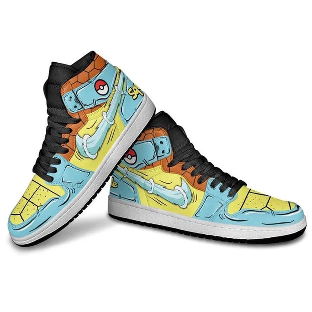 Squirtle | New High - Tops | Custom Fashion Trainers | Cartoon / Movie / Gamers.JustSmoke.Me