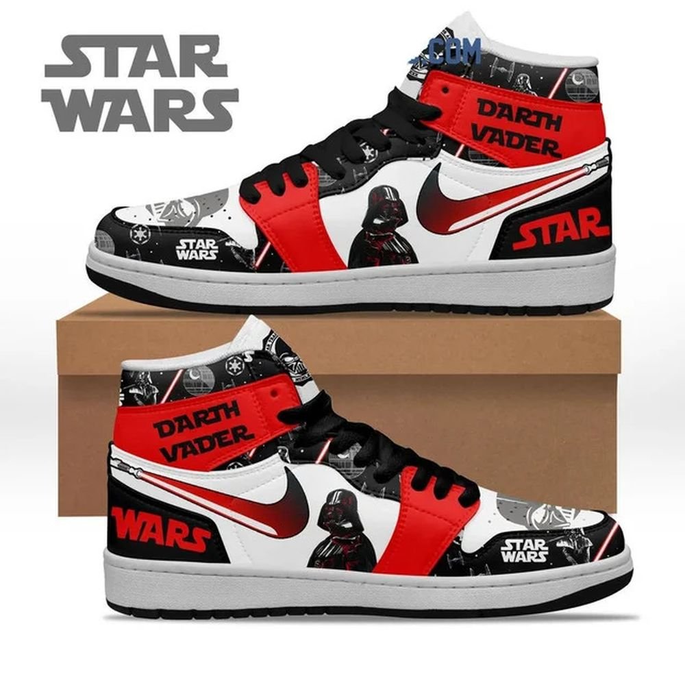 Star Wars | Darth Vader #1 | New High - Tops | Custom Fashion Trainers | Cartoon / Movie / Gamers.JustSmoke.Me