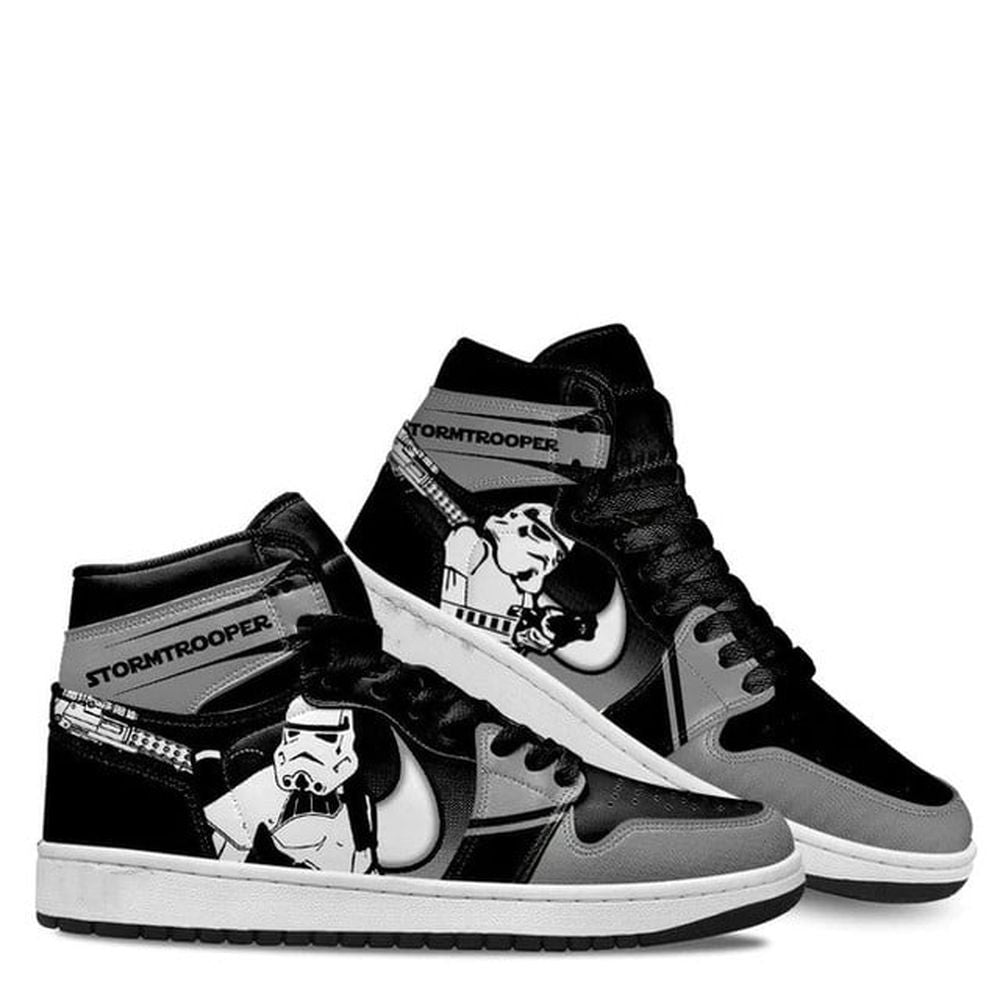 Star Wars | Storm Trooper | New High - Tops | Custom Fashion Trainers | Cartoon / Movie / Gamers.JustSmoke.Me