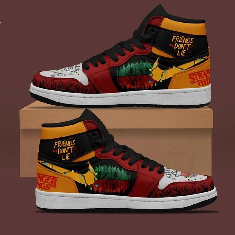 Stranger Things | New High - Tops | Custom Fashion Trainers | Cartoon / Movie / Gamers.JustSmoke.Me