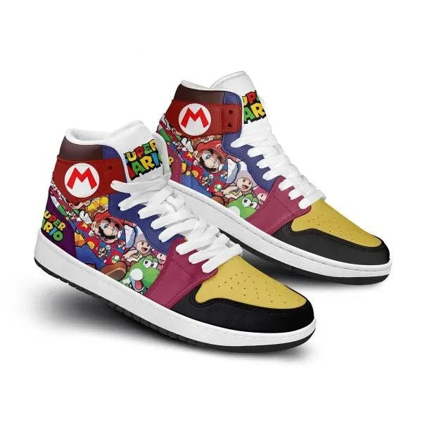 Super Mario Team | High - Tops / Custom Shoes | Unisex Fashion Trainers | Cartoon / Movie / Gamers.JustSmoke.Me