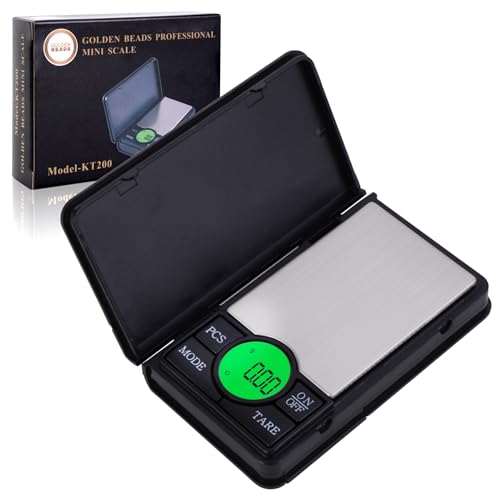 200X0.01g Digital Scale, Mini pocket scale with Black-lit LCD Display, High Precision Scales for Jewellery Gold Food Coffee Herb CoinsJustSmoke.Me