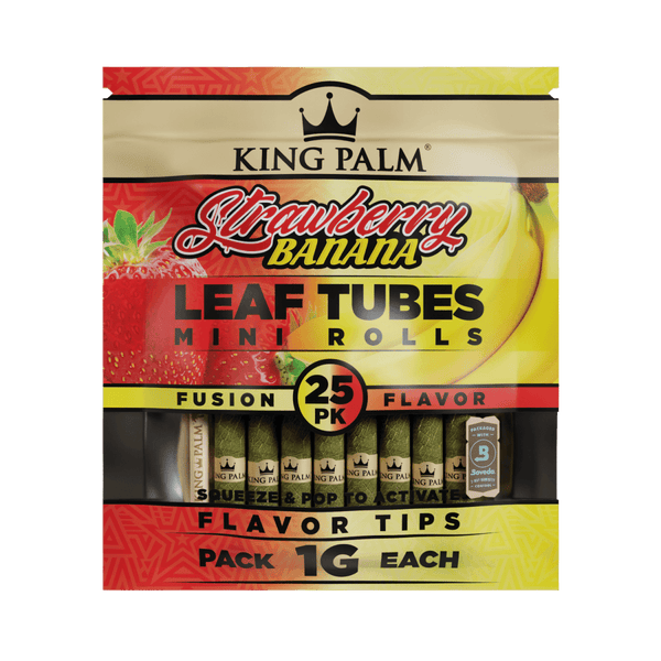 King Palm | 25 Strawberry & Banana | Cordia Leaf - Blunt WrapsJustSmoke.Me