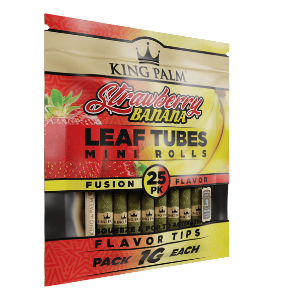 King Palm | 25 Strawberry & Banana | Cordia Leaf - Blunt WrapsJustSmoke.Me