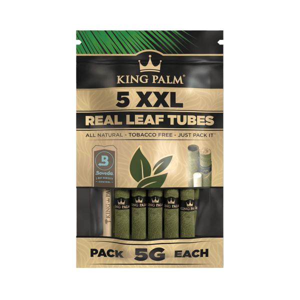 King Palm | 5 XXL | Cordia Leaf - Blunt Wraps & Pre Rolls | Holds 5.gJustSmoke.Me