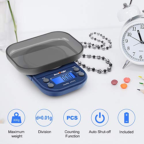 AccuWeight Mini Pocket Gram Scale for Jewelry Food Kitchen Scale