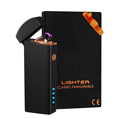 Coquimbo Electric Lighter Gifts for Men Dad, USB Rechargeable Arc Lighter Windproof Flameless Plasma Lighter with Battery Display, Birthday Gifts for Men, Women, Him, HerJustSmoke.Me