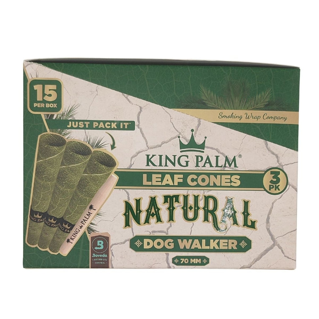 King Palm | Dog Walker - 3 Blunt Wraps | 70mm | Natural Cordia LeafJustSmoke.Me