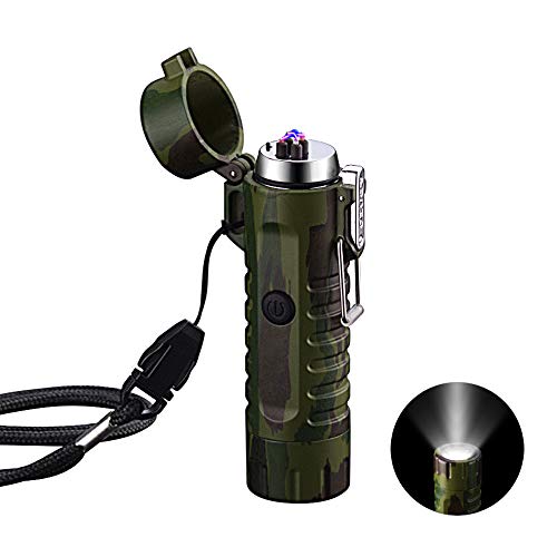 Electric Arc Lighter LED Portable Outdoor Flashlight - Plasma Windproof Lighter - USB Rechargeable – Camping Lighter , Climbing Candle Kitchen- Men's GiftsJustSmoke.Me