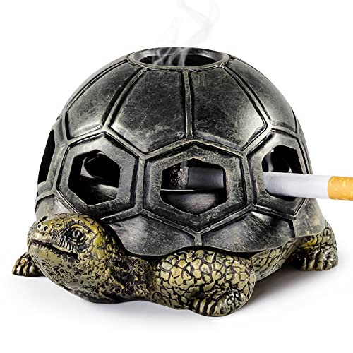 Grovind Turtle Ashtray for Cigarettes, Creative Turtle Ashtray Hand Craft Decoration for Home Office PatioJustSmoke.Me