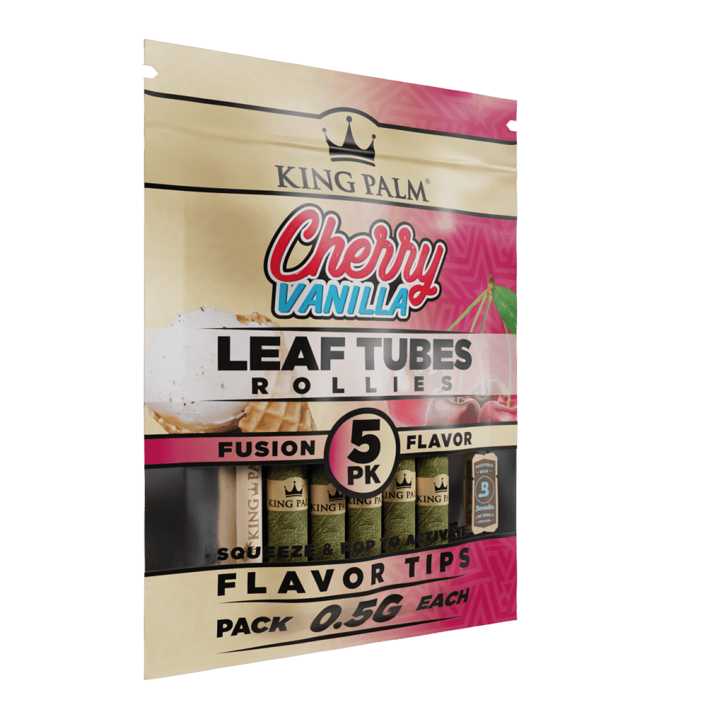 King Palm | 5 Cherry Vanilla | Cordia Leaf | Blunt Wraps & Pre RollsJustSmoke.Me