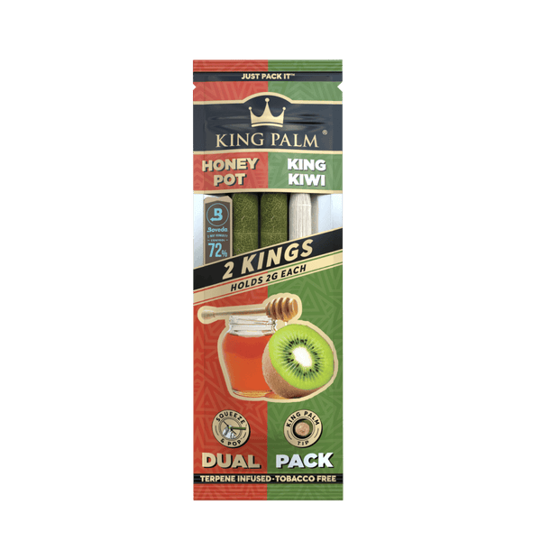 King Palm | Honey & Kiwi | Cordia Leaf / Blunt Wraps & Rolls - 2.gJustSmoke.Me