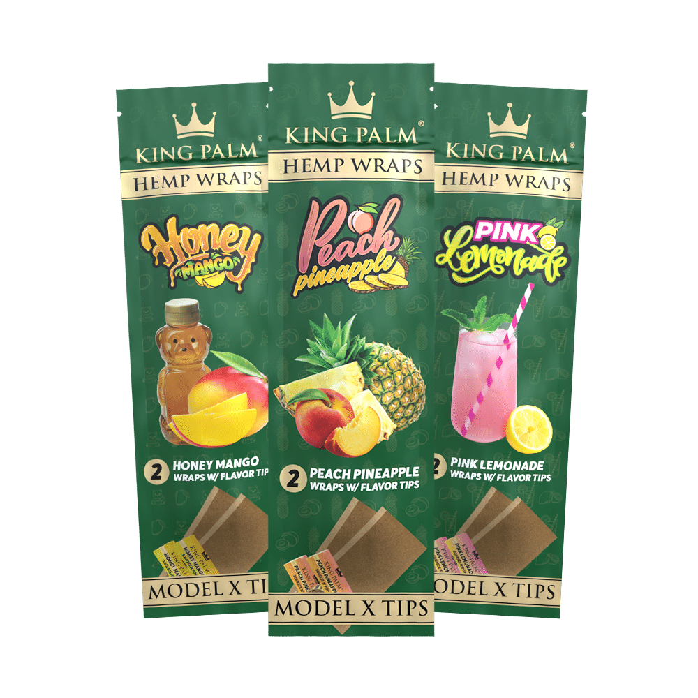 King Palm | Pick 3 | Flavoured Hemp Wraps + Filter TipsJustSmoke.Me