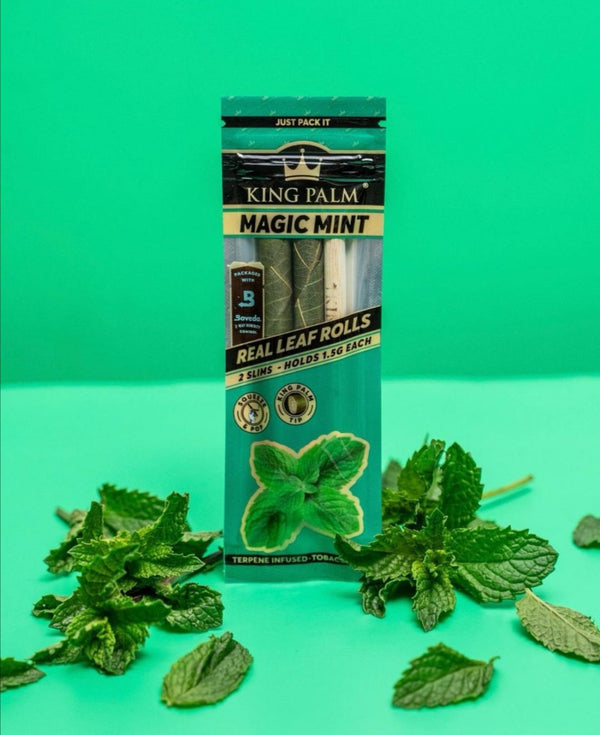 King Palm | Magic Mint | Cordia Leaf - Flavoured Blunt Wraps Slim 1.5gJustSmoke.Me