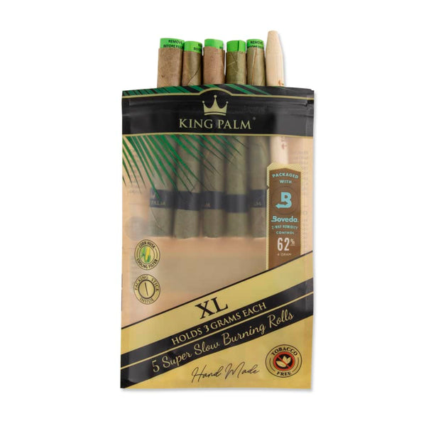 King Palm | 5 XL | Cordia Leaf / Blunt Wraps & Pre Rolls | Holds 3.gJustSmoke.Me