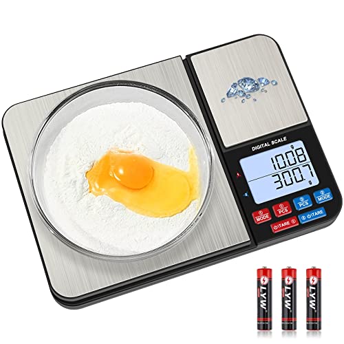 Kitchen Scale, [New Version] Diyife Dual Platform Digital Scale Stainless Steel, [10kg/0.01g] High Precision Food Scale with LCD Display, PCS Features, Tare for Baking, Coffee, Jewelry, MedicineJustSmoke.Me