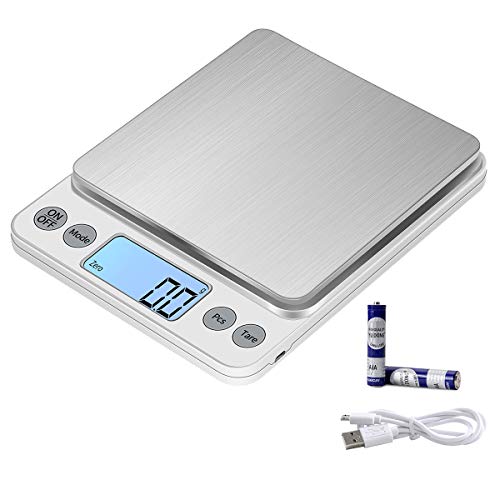 KUBEI Upgraded Larger Size Digital Food Scale Weight Grams and OZ, 5kg/0.1g Kitchen Scale for Cooking Baking, High Precision Electronic Scale with LCD DisplayJustSmoke.Me