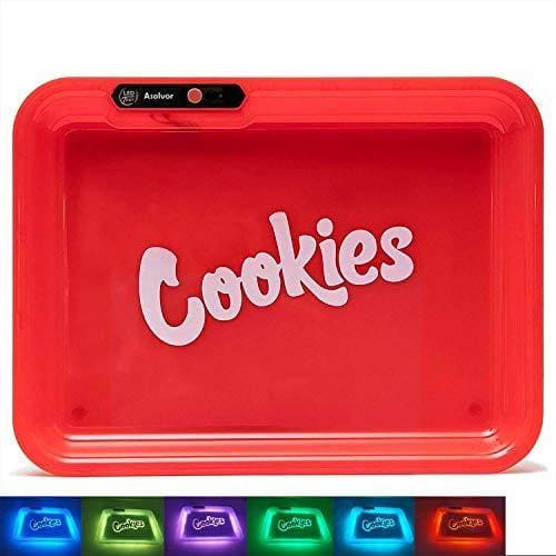 LED Rolling Tray Luminous Glowing Plastic Rolling Tray Light Up Illuminate Tray 6 Colors Party Mode JustSmoke.Me