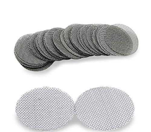 Pipe Screens - 100% Stainless Steel Smoking Pipe Screen Filters for Bong, Pipe, Rig and More - 15mm (0.6in) Mighty Crafty Screen - Bong Gauze Ash Catcher (100 Pack)JustSmoke.Me