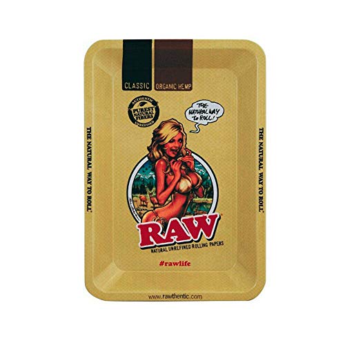 RAW 18601 Girl Mini Metal Rolling Tray, 18.0 x 12.5 cm, IronJustSmoke.Me