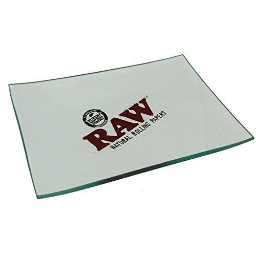 RAW : Clear Glass | Gentleman's Rolling Tray | 10x8inchJustSmoke.Me