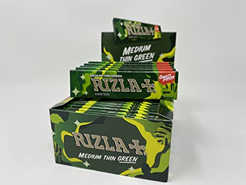 Rizla King Size Camouflage Rolling Paper Full Box Of 50 Booklets (Green)JustSmoke.Me
