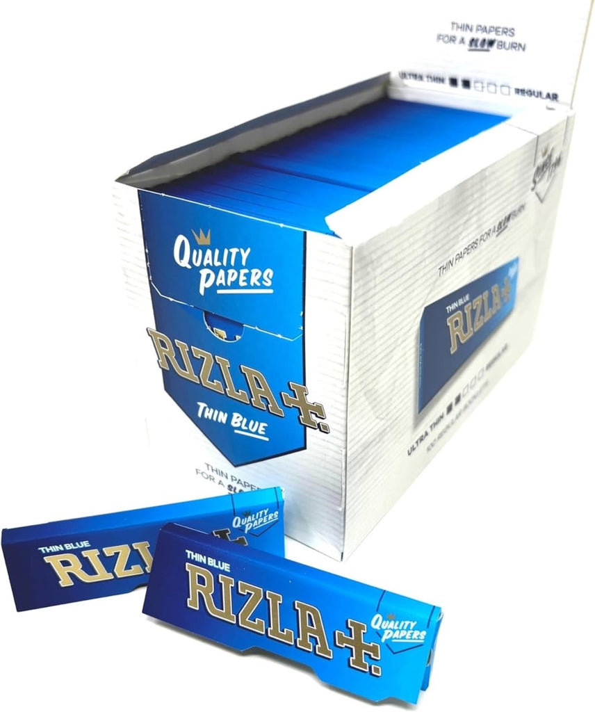 Rizla Regular Blue Rolling Paper Full Box Of 100 BookletsJustSmoke.Me