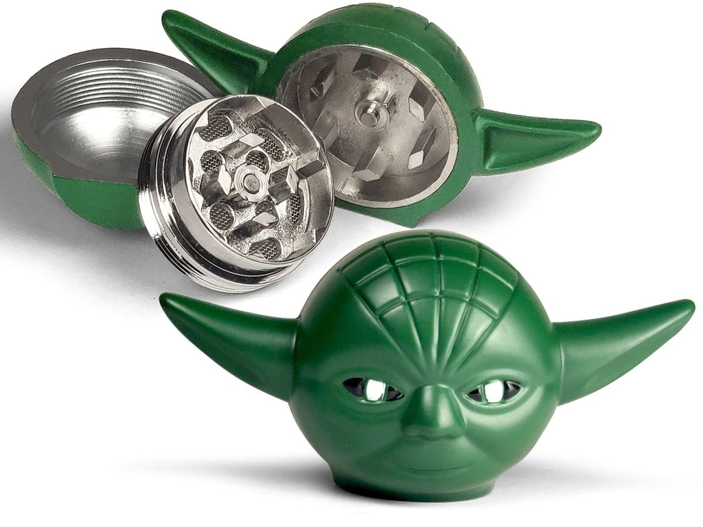Starwars : Yoda Head Grinder | 3 Layers | Includes pollen catcherJustSmoke.Me