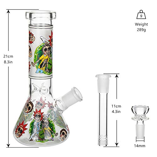 The7boX Water Bong Glass Bongs for Smoking 14mm Green Oil Rig Pipes with  Percolator? - : : Home & Kitchen