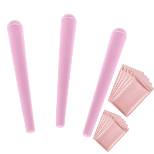 UkGlass 3 Pack - Pink Joint Doob Tube Kit with 10 Smell Proof Foil Bags - Doob Tube Plastic Cigarette Holders - Tobacco Accessories Tube Cigarette Container (Pink Set)JustSmoke.Me