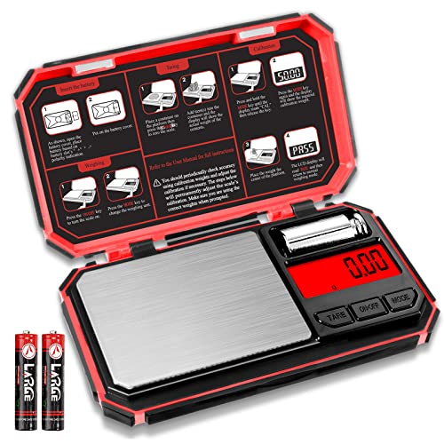 UNIWEIGH Digital Pocket Scale 200g-1000g /0.01g, Small Digital Scales, Precision Gram Scale, Herb Scale, Jewelry Scale, Kitchen Scale Great for Weed, Powder, Coins (Battery Included)- RedJustSmoke.Me