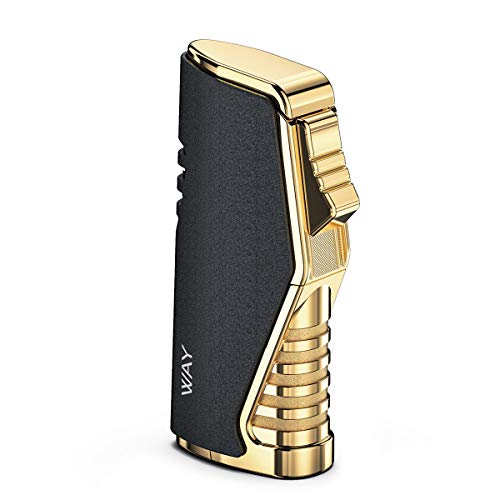 VVAY Triple Jet Flame Lighter Windproof Butane Gas Refillable Turbo Torch Lighter (Sold Without Gas)JustSmoke.Me